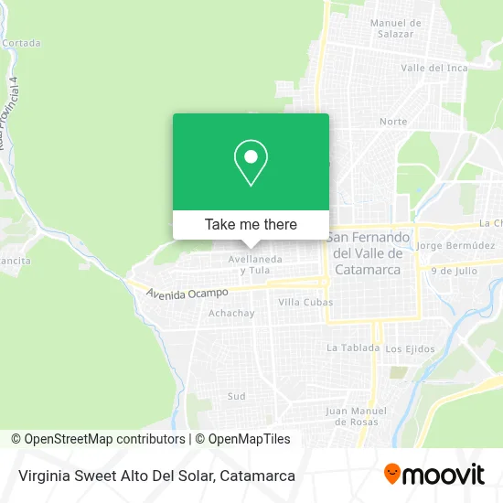 Virginia Sweet Alto Del Solar map