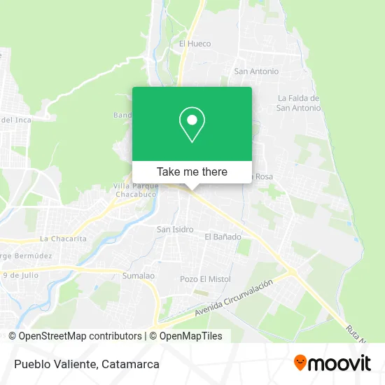 Pueblo Valiente map