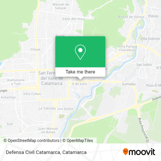 Defensa Civil Catamarca map