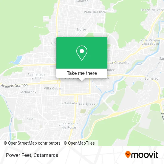 Power Feet map