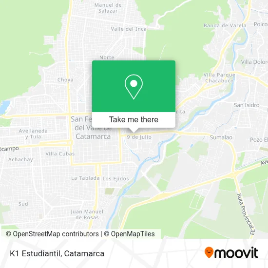 K1 Estudiantil map