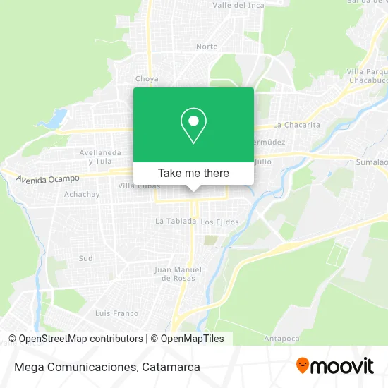 Mega Comunicaciones map