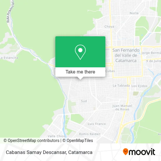 Cabanas Samay Descansar map