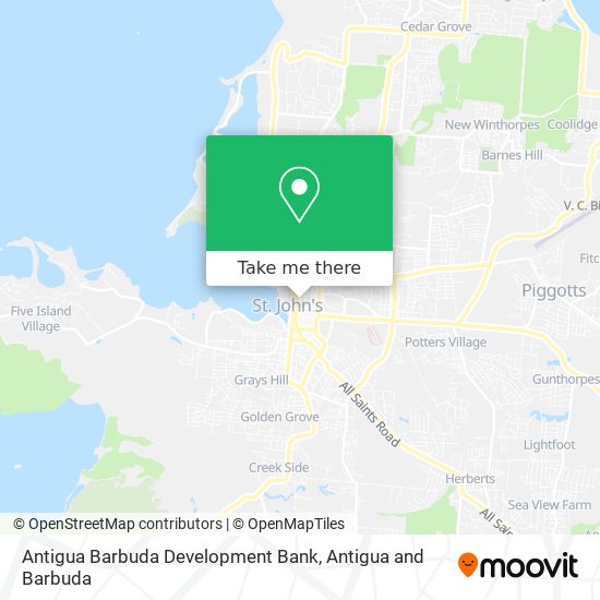 Antigua Barbuda Development Bank map