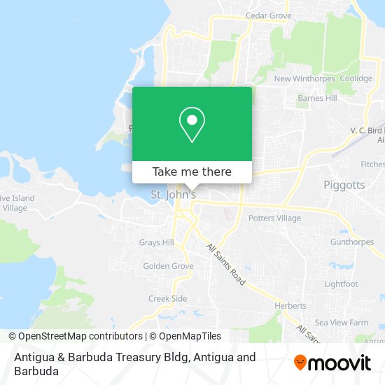 Antigua & Barbuda Treasury Bldg map