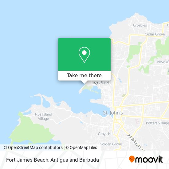 Fort James Beach map