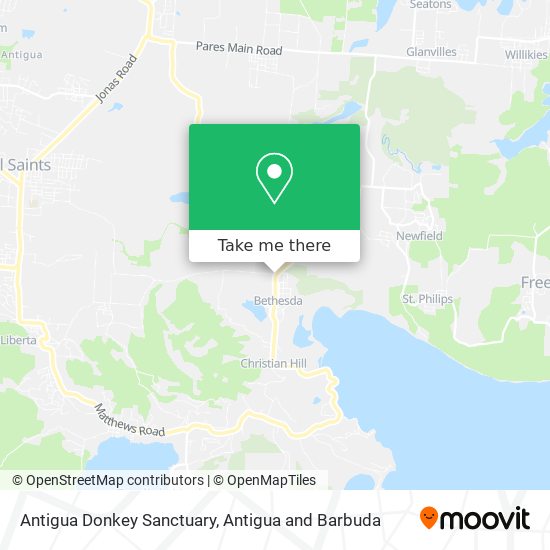 Antigua Donkey Sanctuary map