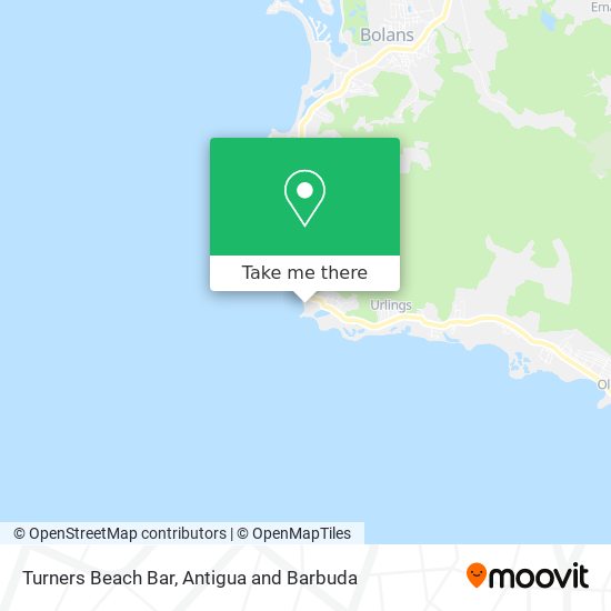 Turners Beach Bar map