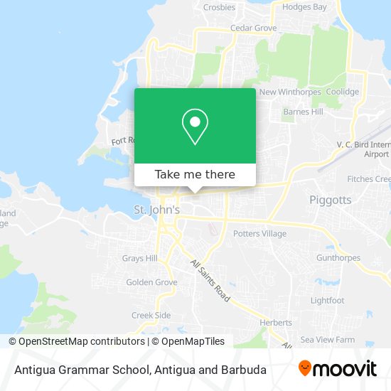 Antigua Grammar School map