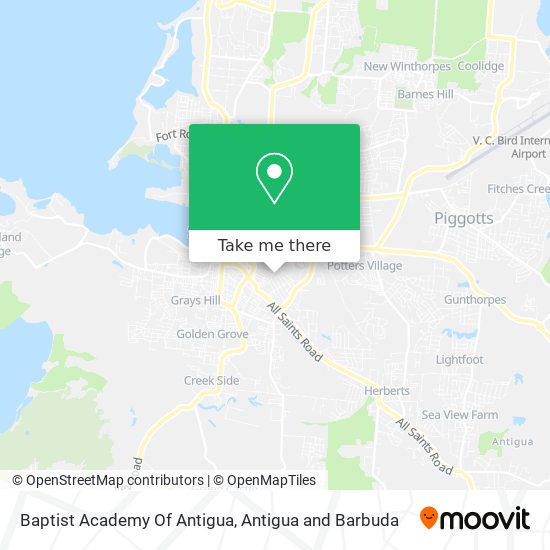 Baptist Academy Of Antigua map