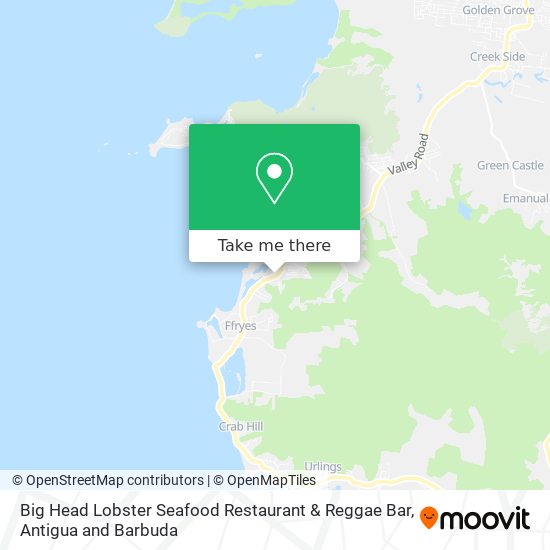 Big Head Lobster Seafood Restaurant & Reggae Bar map