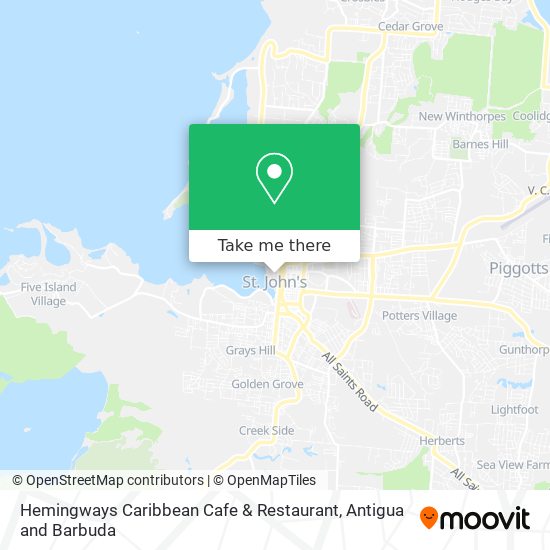 Hemingways Caribbean Cafe & Restaurant map