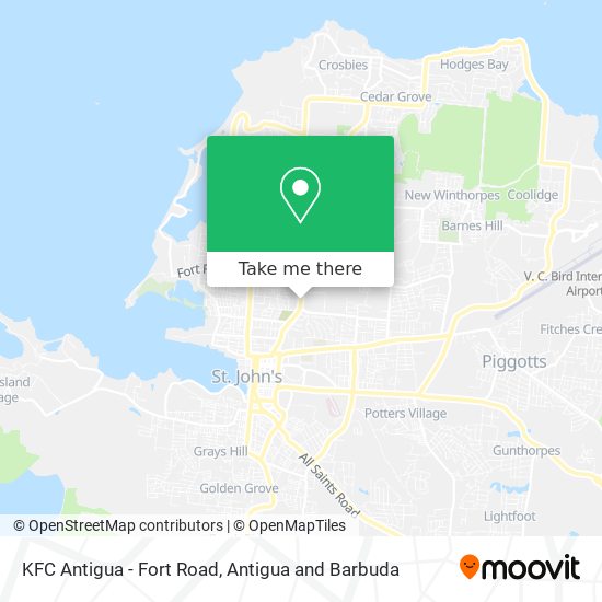 KFC Antigua - Fort Road map