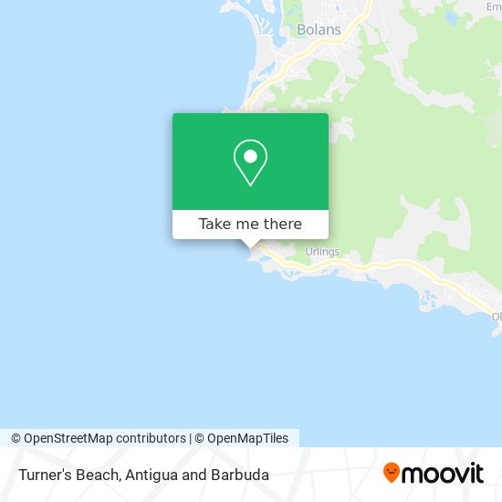 Turner's Beach map