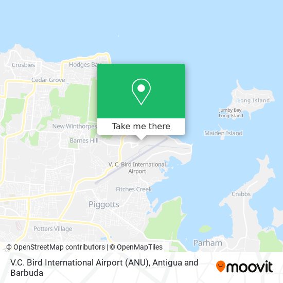 V.C. Bird International Airport (ANU) map