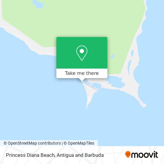 Princess Diana Beach map