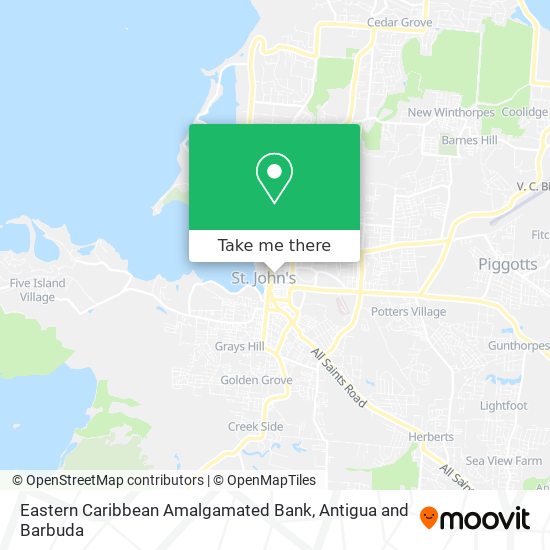 Eastern Caribbean Amalgamated Bank map