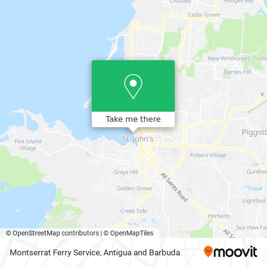 Montserrat Ferry Service map