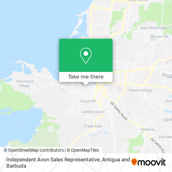 Independent Avon Sales Representative map