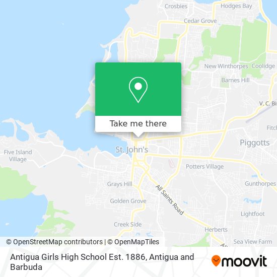 Antigua Girls High School Est. 1886 map