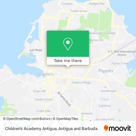 Children's Academy Antigua map