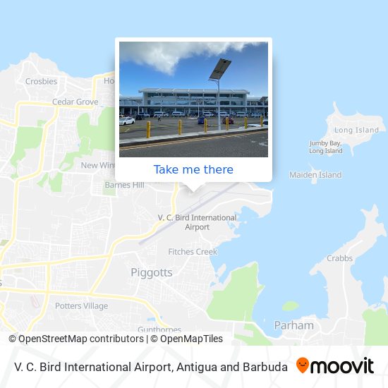 V. C. Bird International Airport map