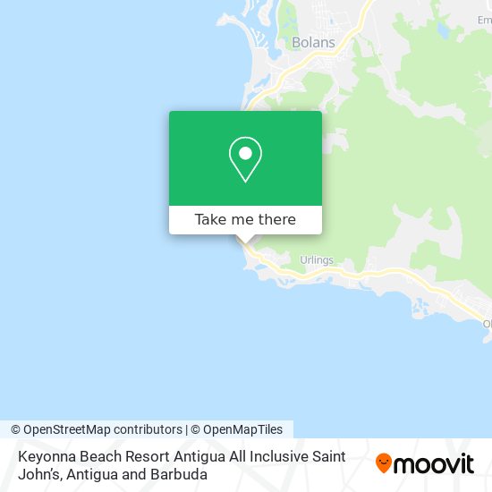 Keyonna Beach Resort Antigua All Inclusive Saint Johnʼs map