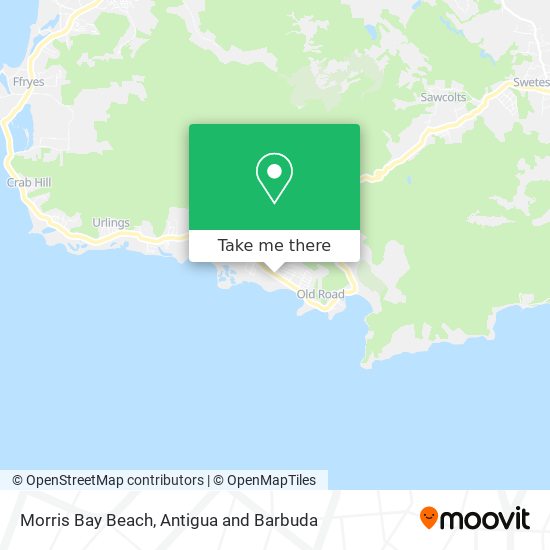 Morris Bay Beach map