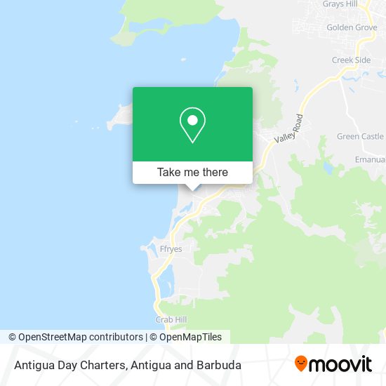 Antigua Day Charters map