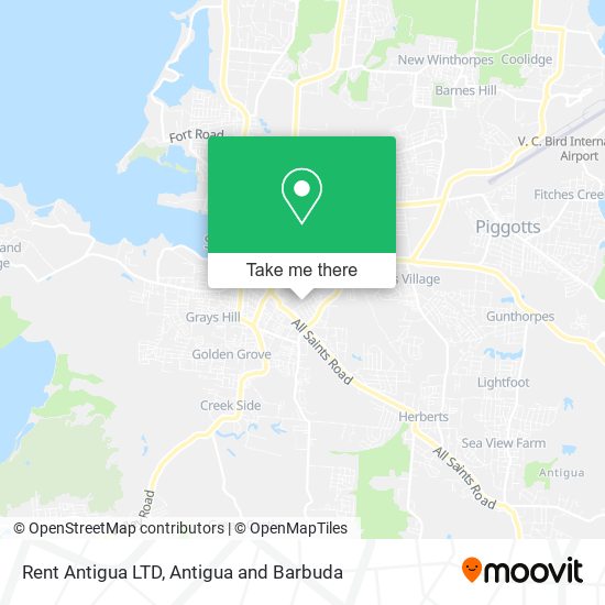 Rent Antigua LTD map