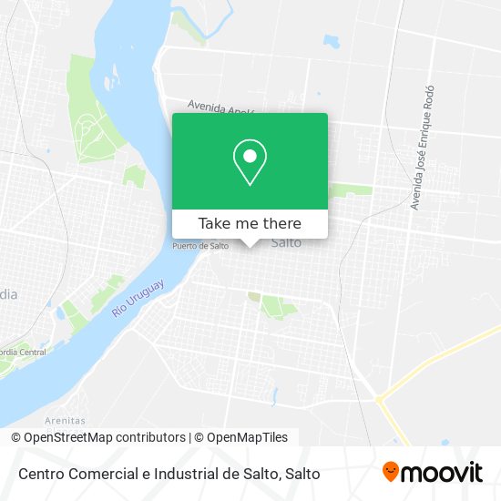 Mapa de Centro Comercial e Industrial de Salto