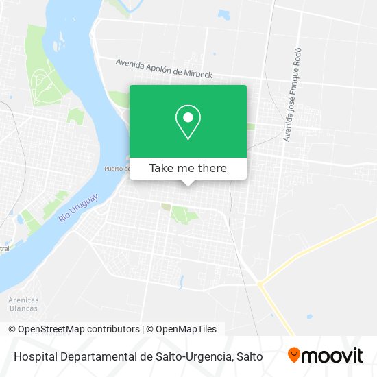 Mapa de Hospital Departamental de Salto-Urgencia