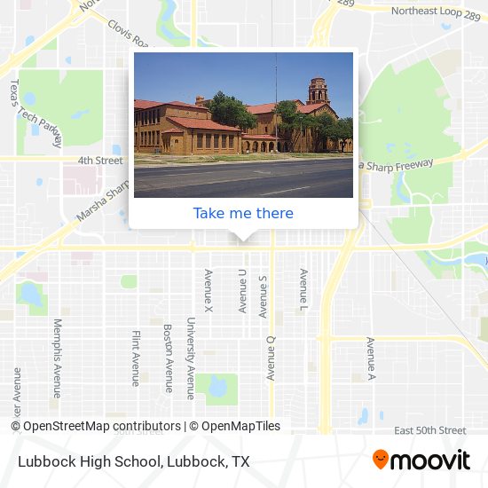 Lubbock High School map