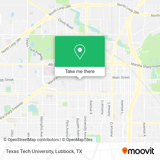 Mapa de Texas Tech University