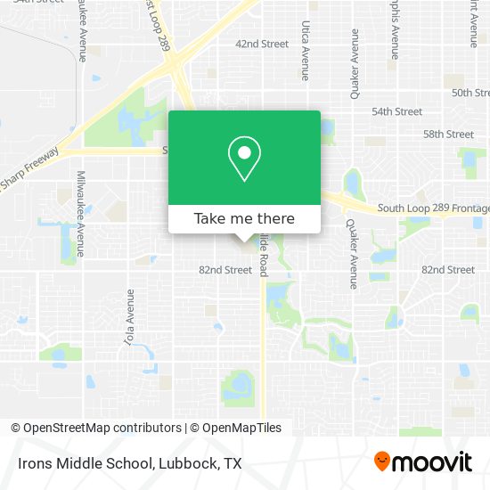Irons Middle School map