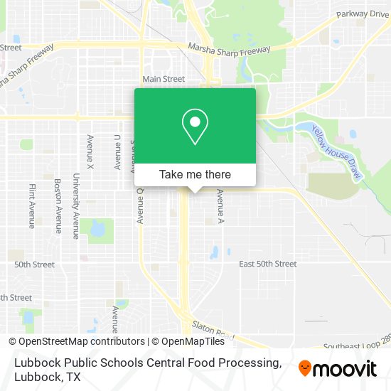 Lubbock Public Schools Central Food Processing map