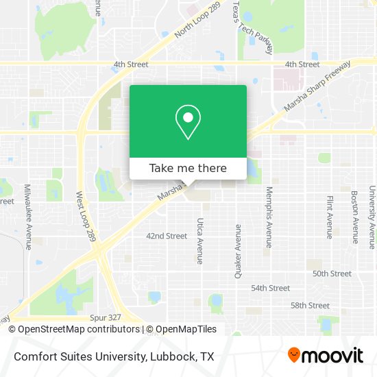 Comfort Suites University map