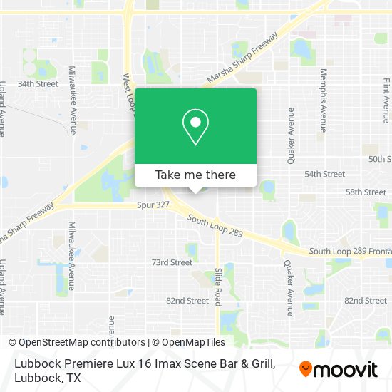 Lubbock Premiere Lux 16 Imax Scene Bar & Grill map