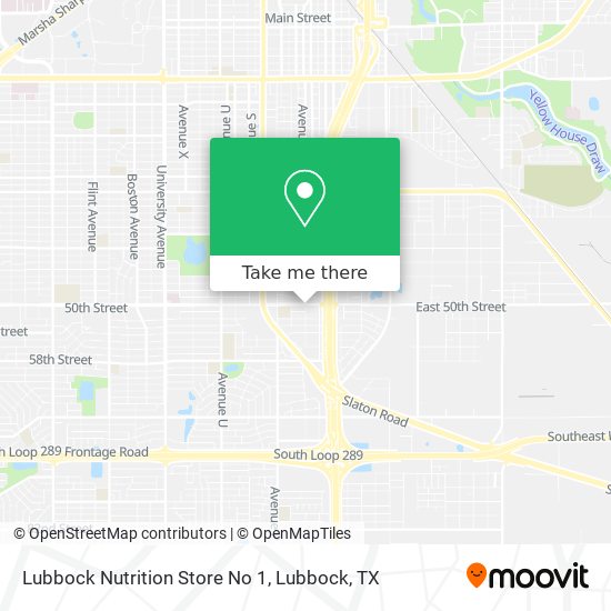 Lubbock Nutrition Store No 1 map