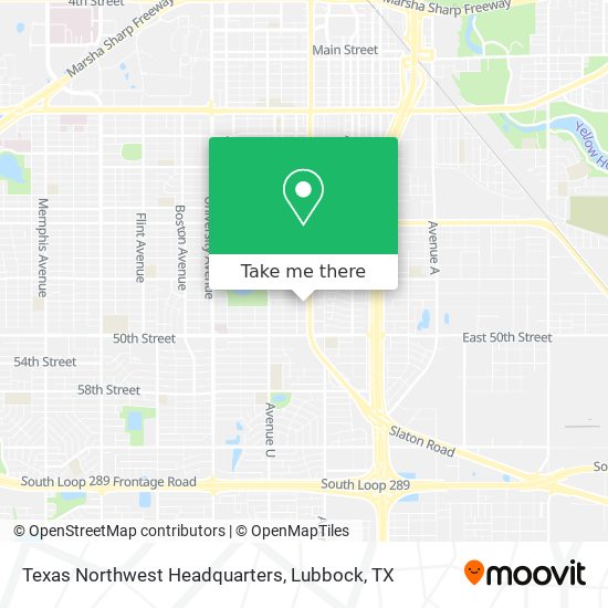 Mapa de Texas Northwest Headquarters