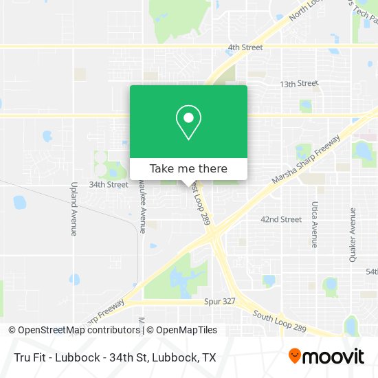 Mapa de Tru Fit - Lubbock - 34th St
