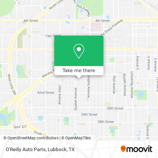 O'Reilly Auto Parts map