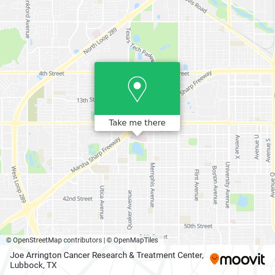 Joe Arrington Cancer Research & Treatment Center map