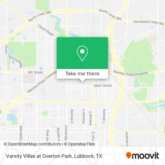 Varsity Villas at Overton Park map