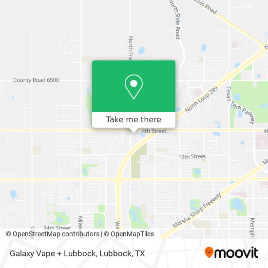 Galaxy Vape + Lubbock map