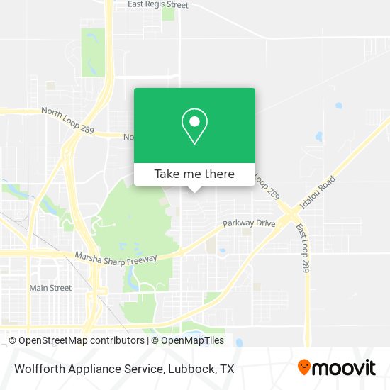 Wolfforth Appliance Service map