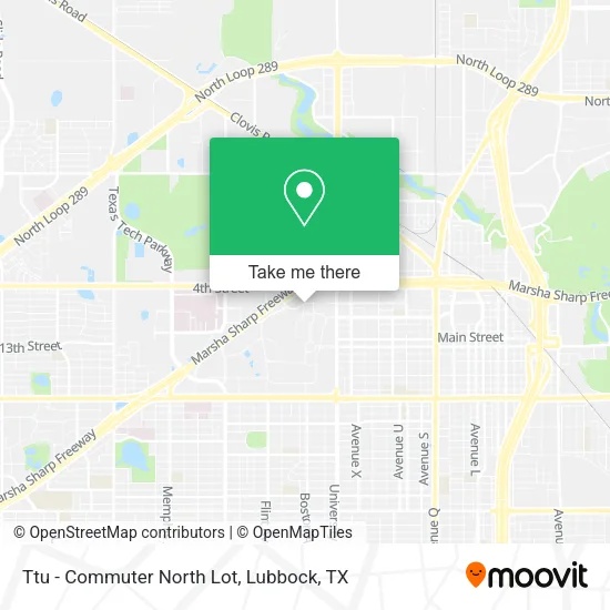 Ttu - Commuter North Lot map