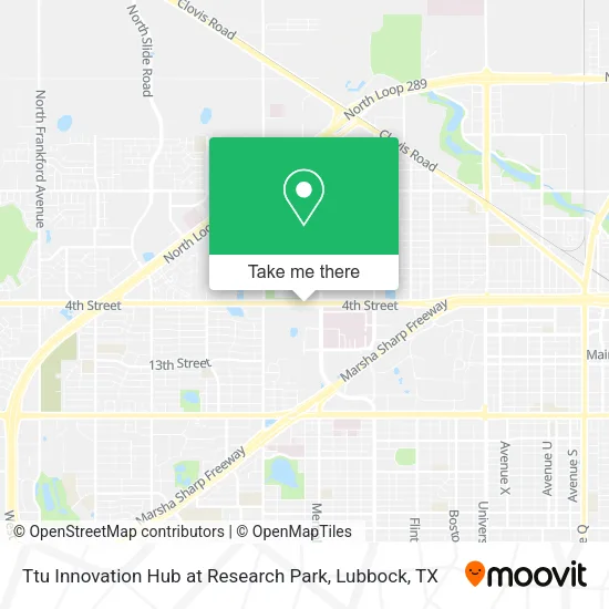 Ttu Innovation Hub at Research Park map