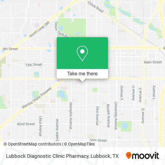 Mapa de Lubbock Diagnostic Clinic Pharmacy