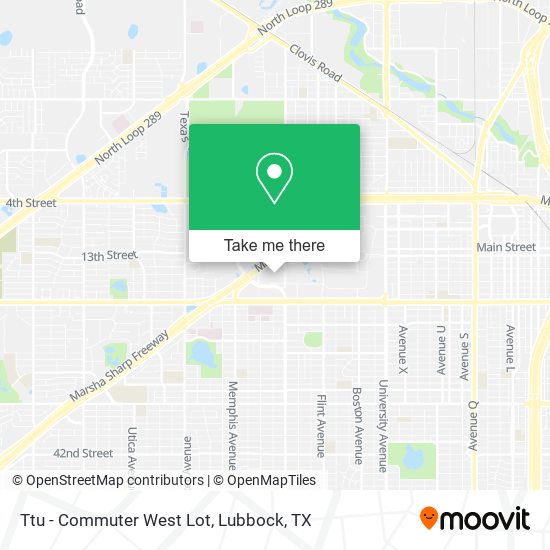 Ttu - Commuter West Lot map
